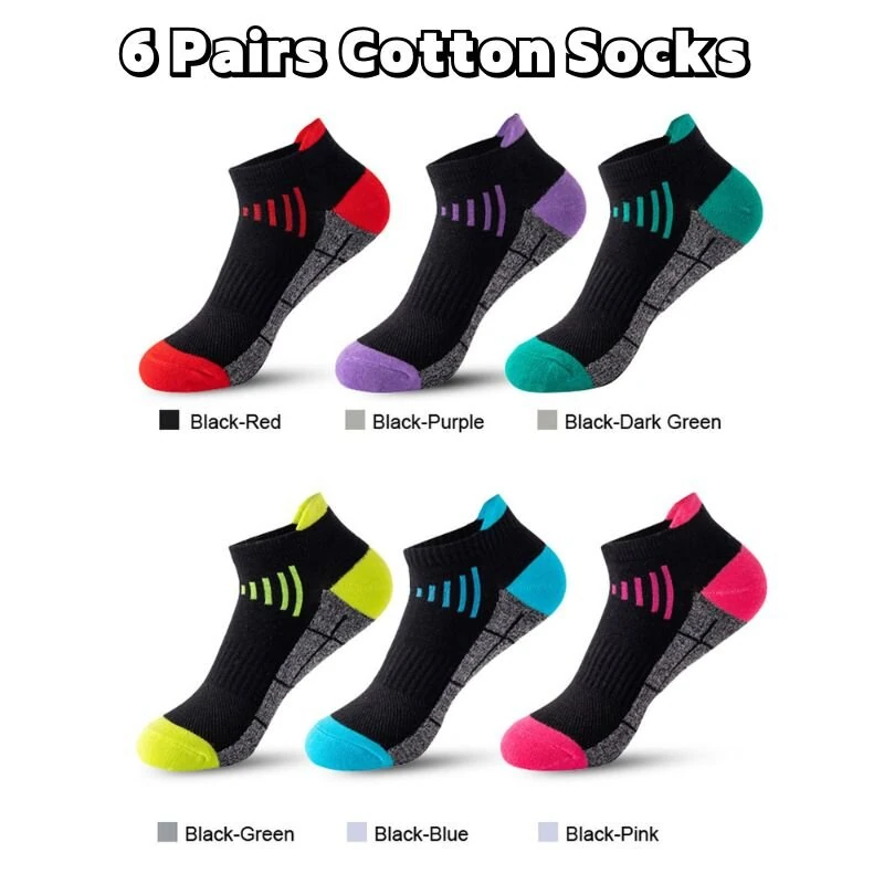 (image for) 6 Pairs Men's Ankle Socks, Anti Odor & Sweat Absorption Breathable Cotton Low Cut Socks Mens Sport Socks for Outdoor Running Cycling Hiking Wearing All Seasons Wearing